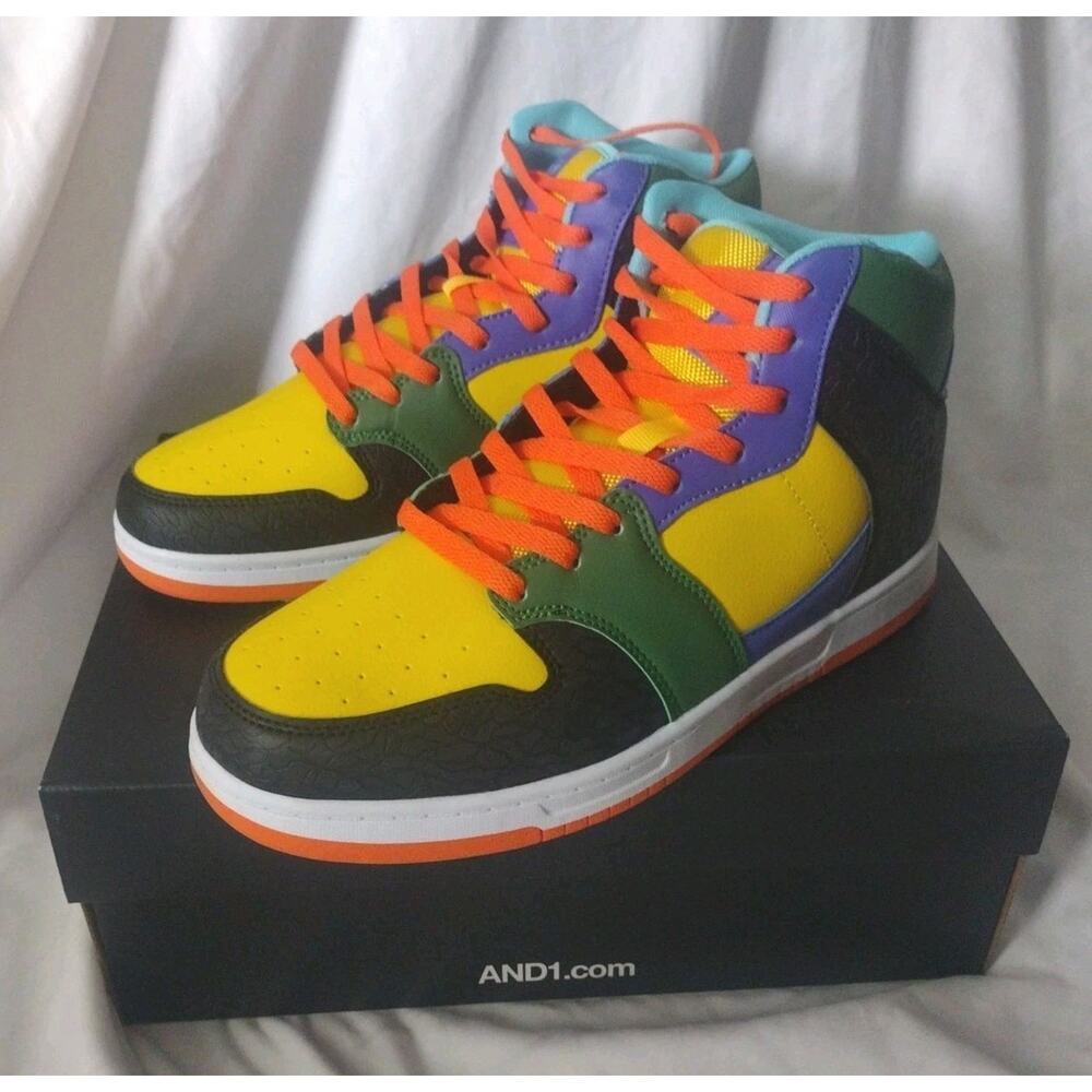 AND1 Slam Mid TPR High Top Multi-Color Shoes, Men’s Size 8/Women’s Size 9.5